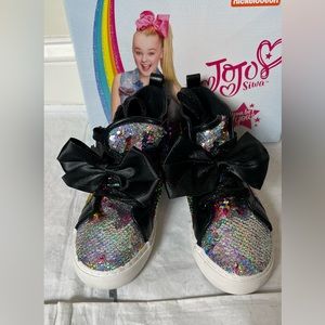 Jojo Silva Sequin Multi-Color Fashion High Tops Size 4 Big girl